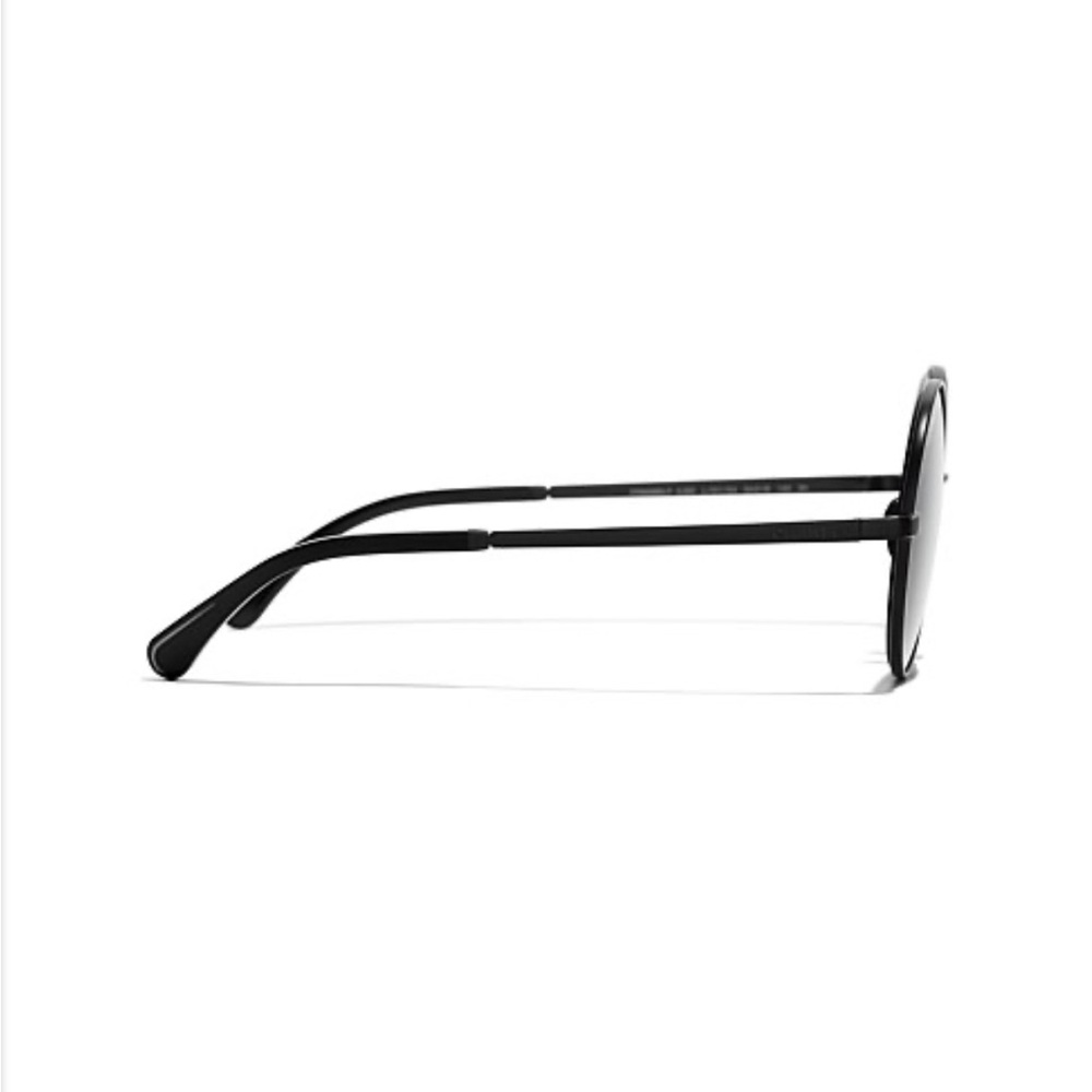 Round MATTE BLACK DARK GREY Sunglasses - Picture 4 of 17